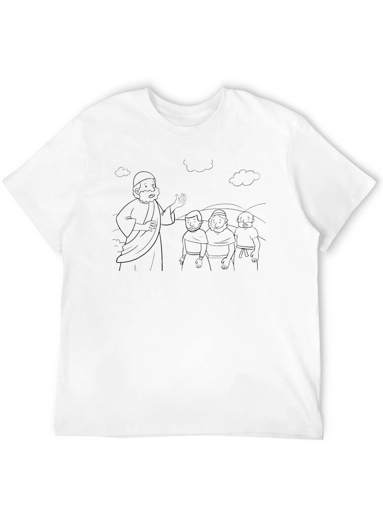 Cartoon Bible Story Graphic T-Shirt