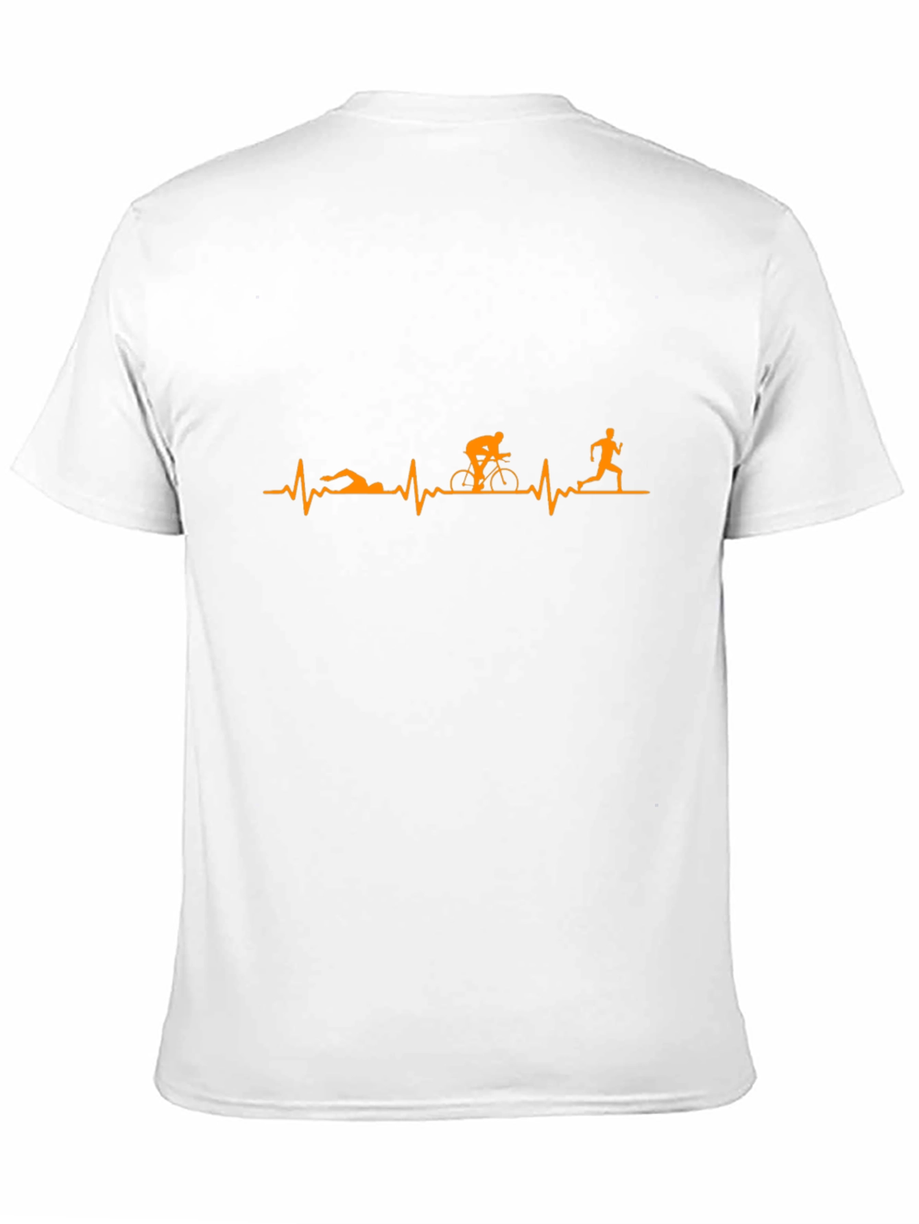 Triathlon Heartbeat T-Shirt - Swim Bike Run Tee