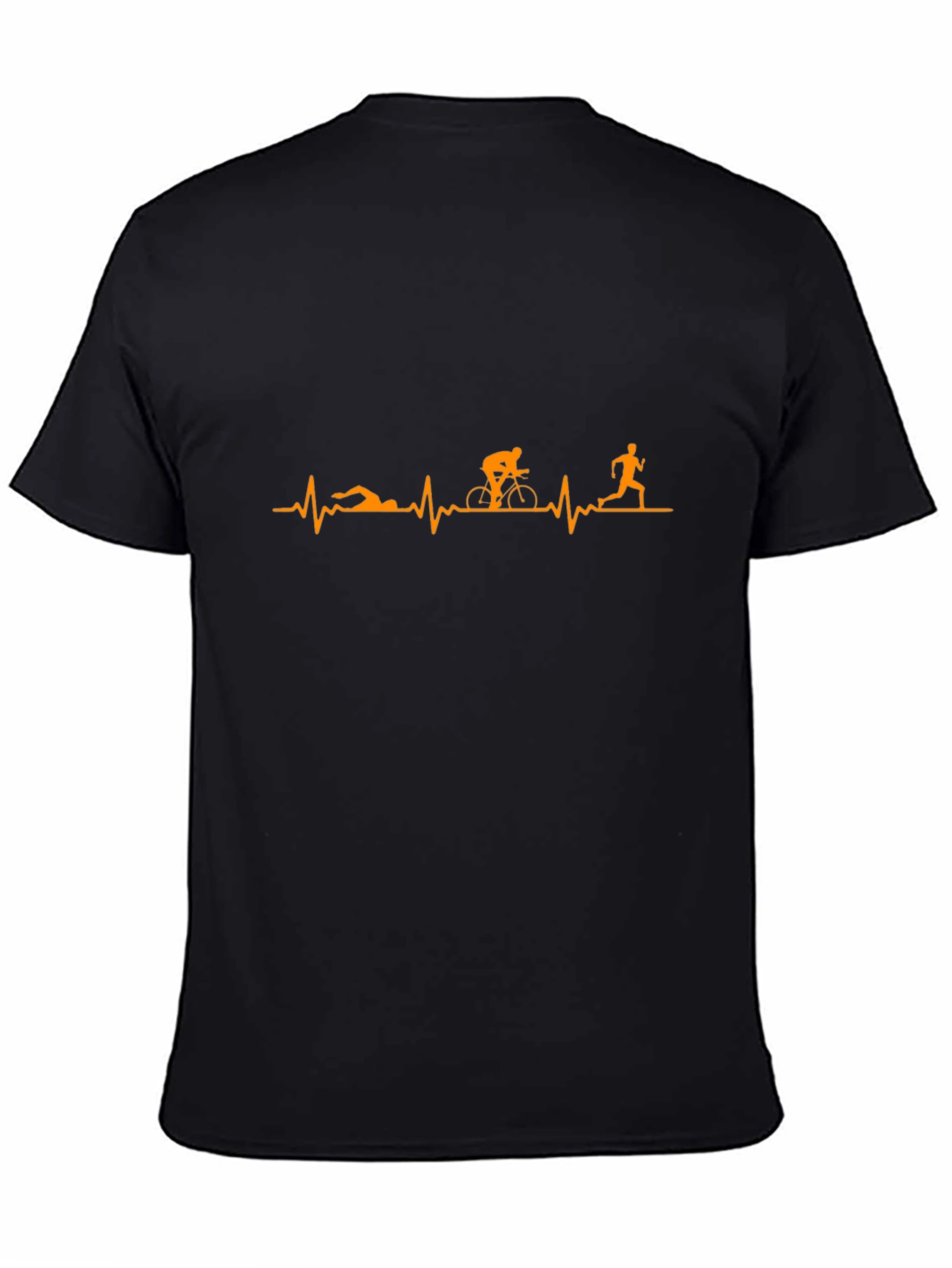 Triathlon Heartbeat T-Shirt - Swim Bike Run Tee