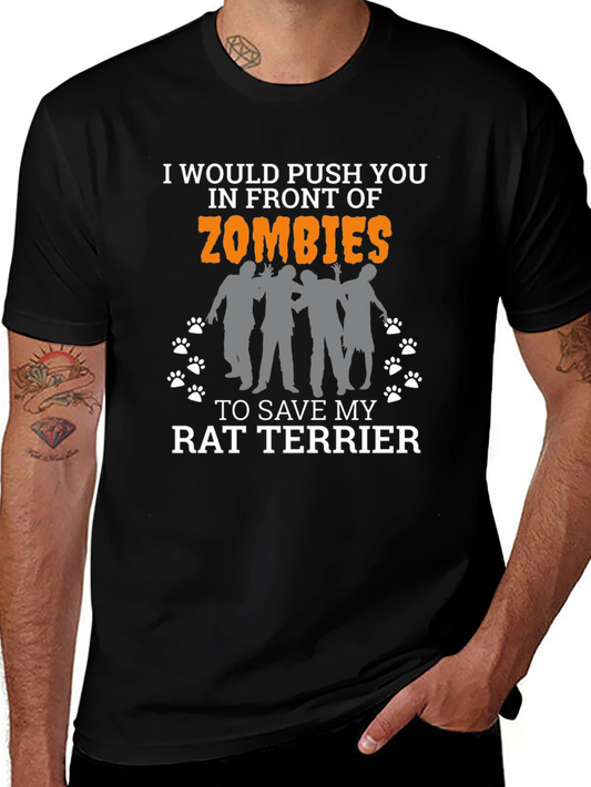 Rat Terrier Zombie T-Shirt - Funny Dog Lover Tee