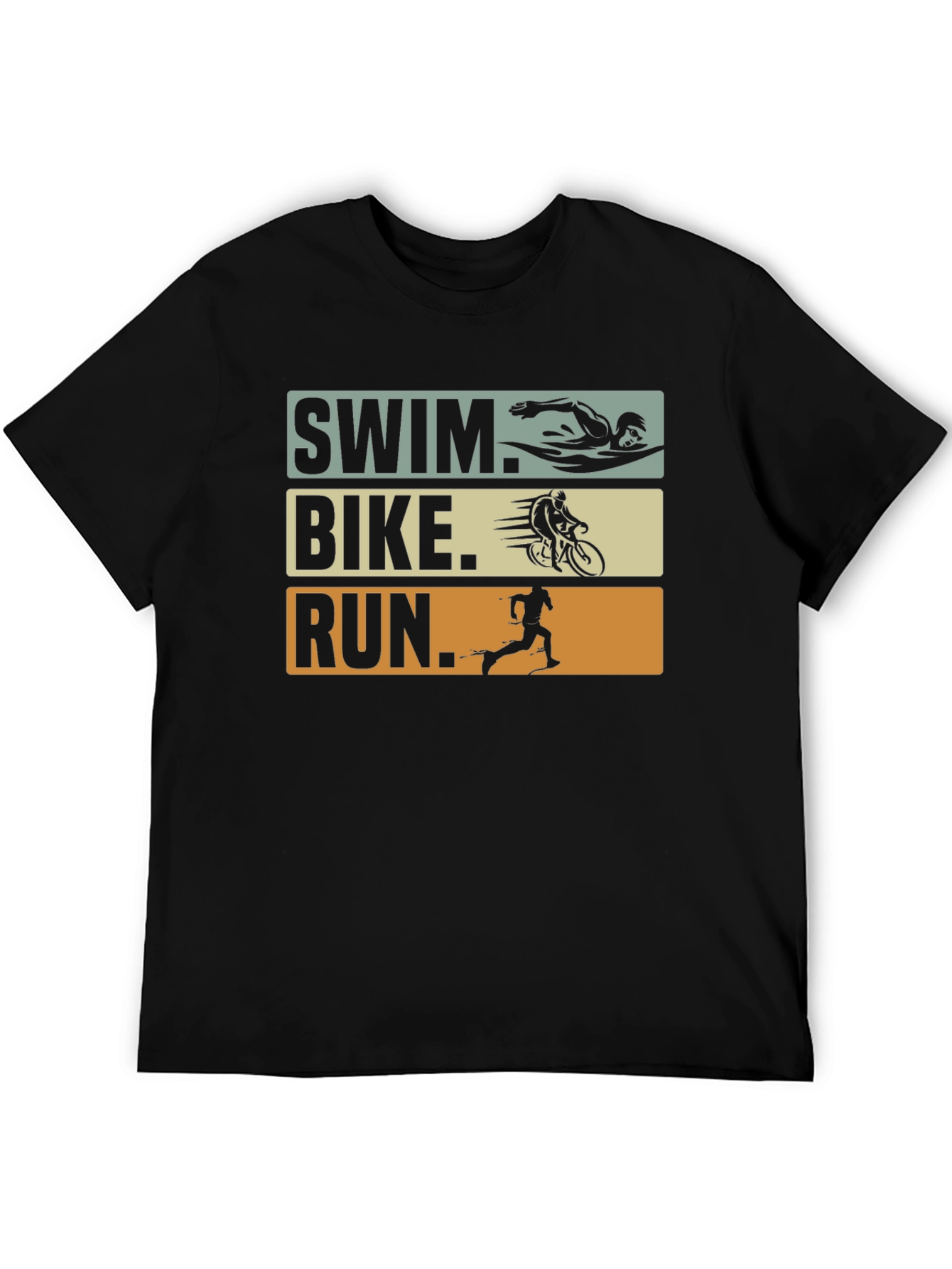 Triathlon Swim Bike Run Graphic T-Shirt