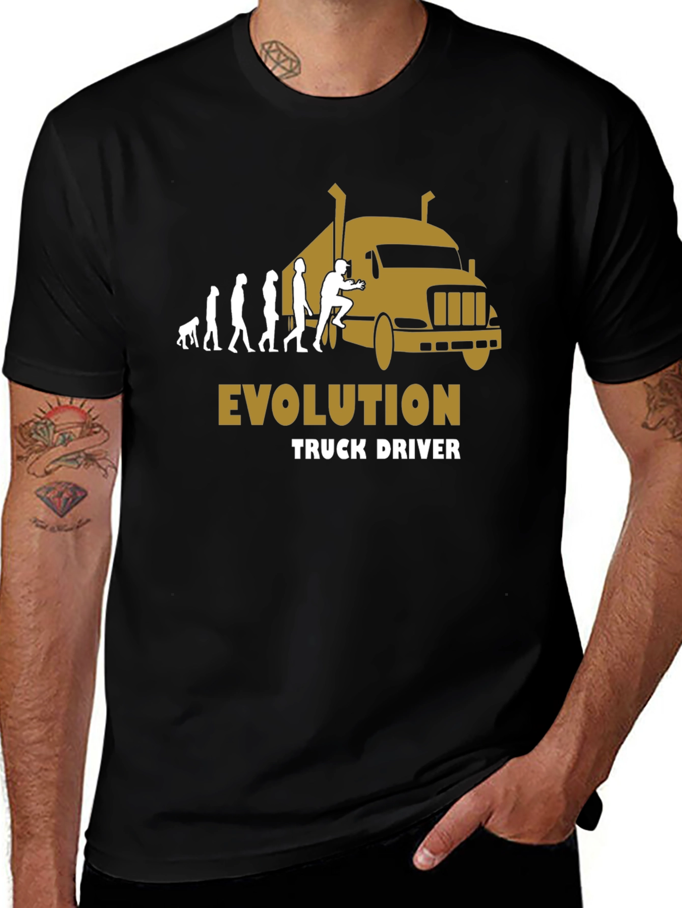 Truck Driver Evolution Graphic T-Shirt