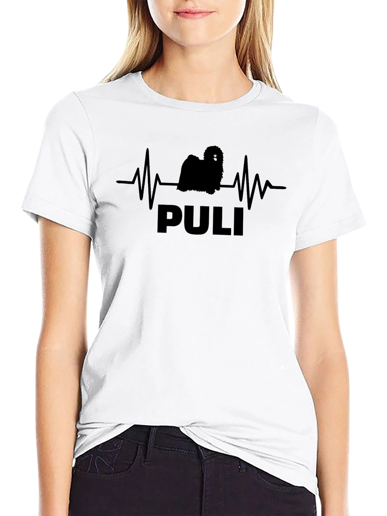 Puli Dog Breed Heartbeat T-Shirt