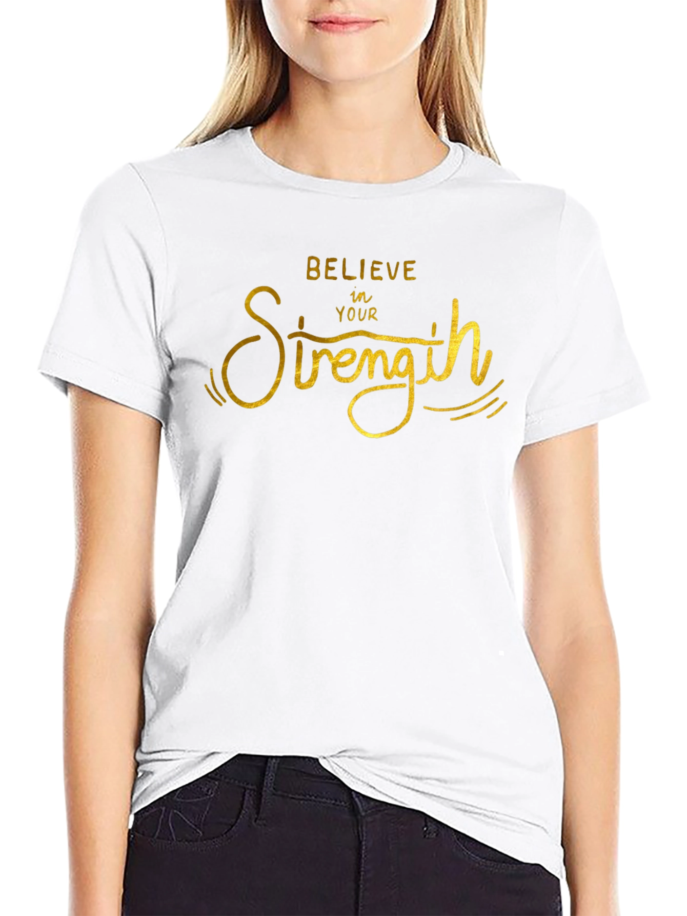 Believe In Your Strength Black T-Shirt