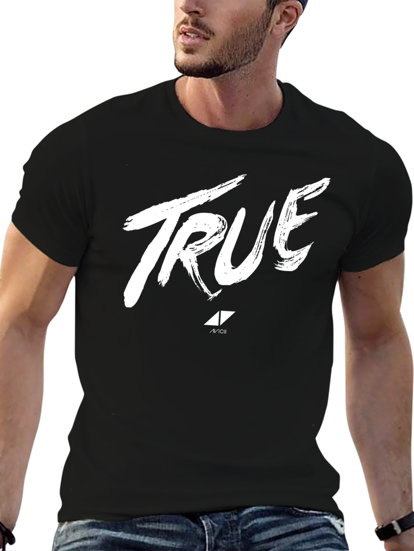Avicii True Graphic Tee - Black Cotton T-Shirt