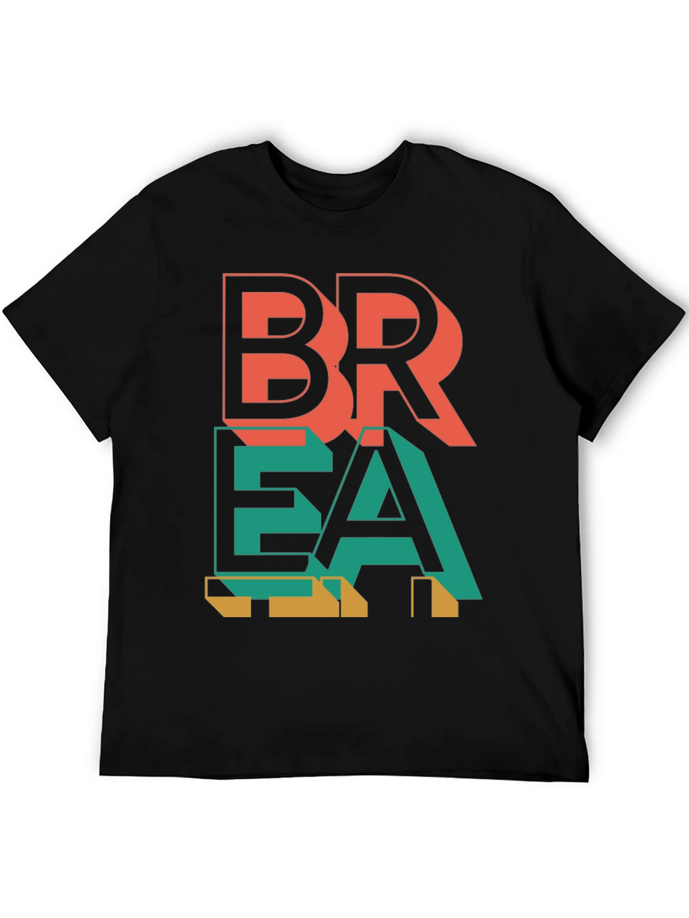 Abstract Graphic Print Mens T-Shirt