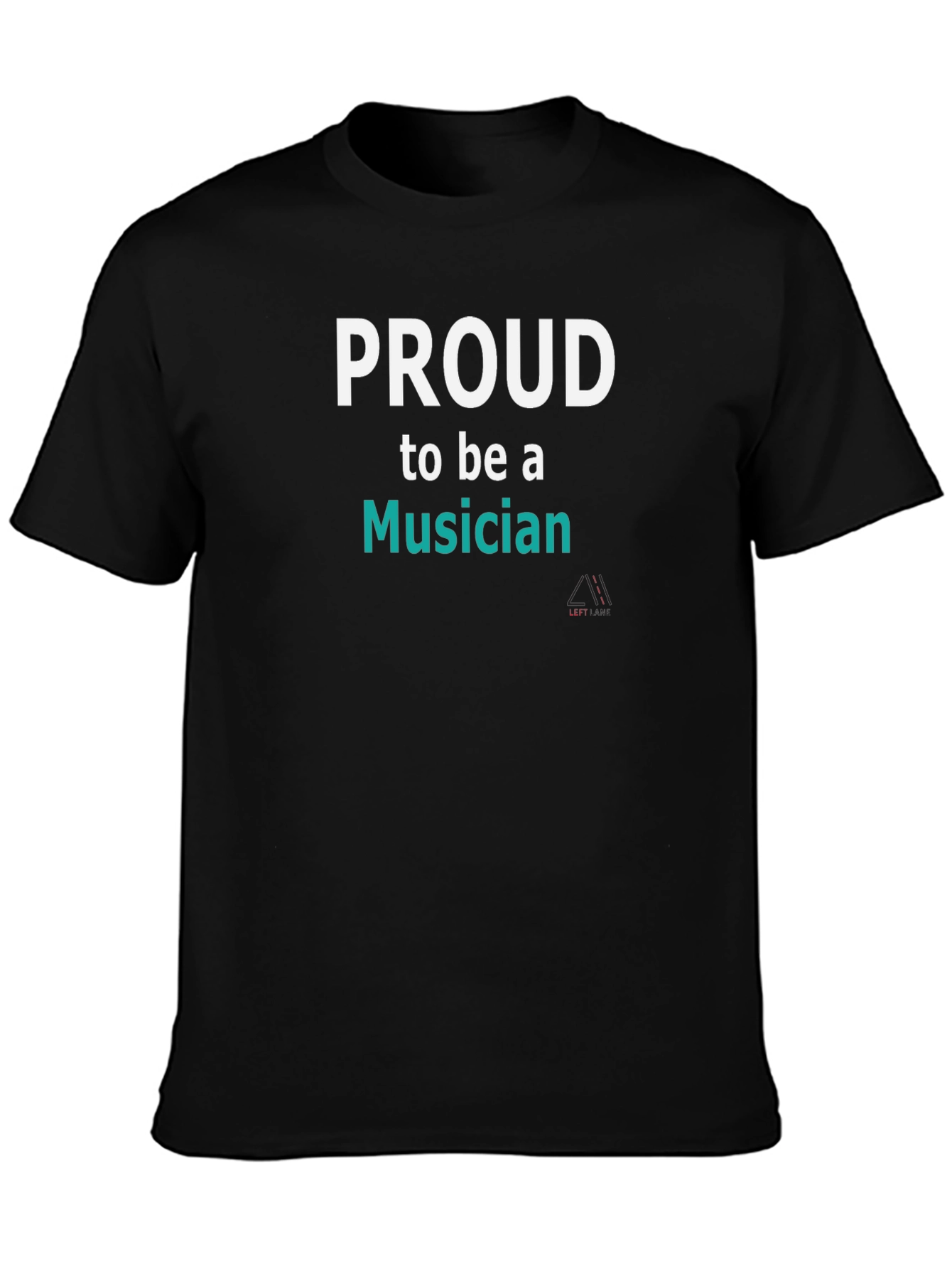 Proud Musician Graphic Tee - Black Cotton Blend