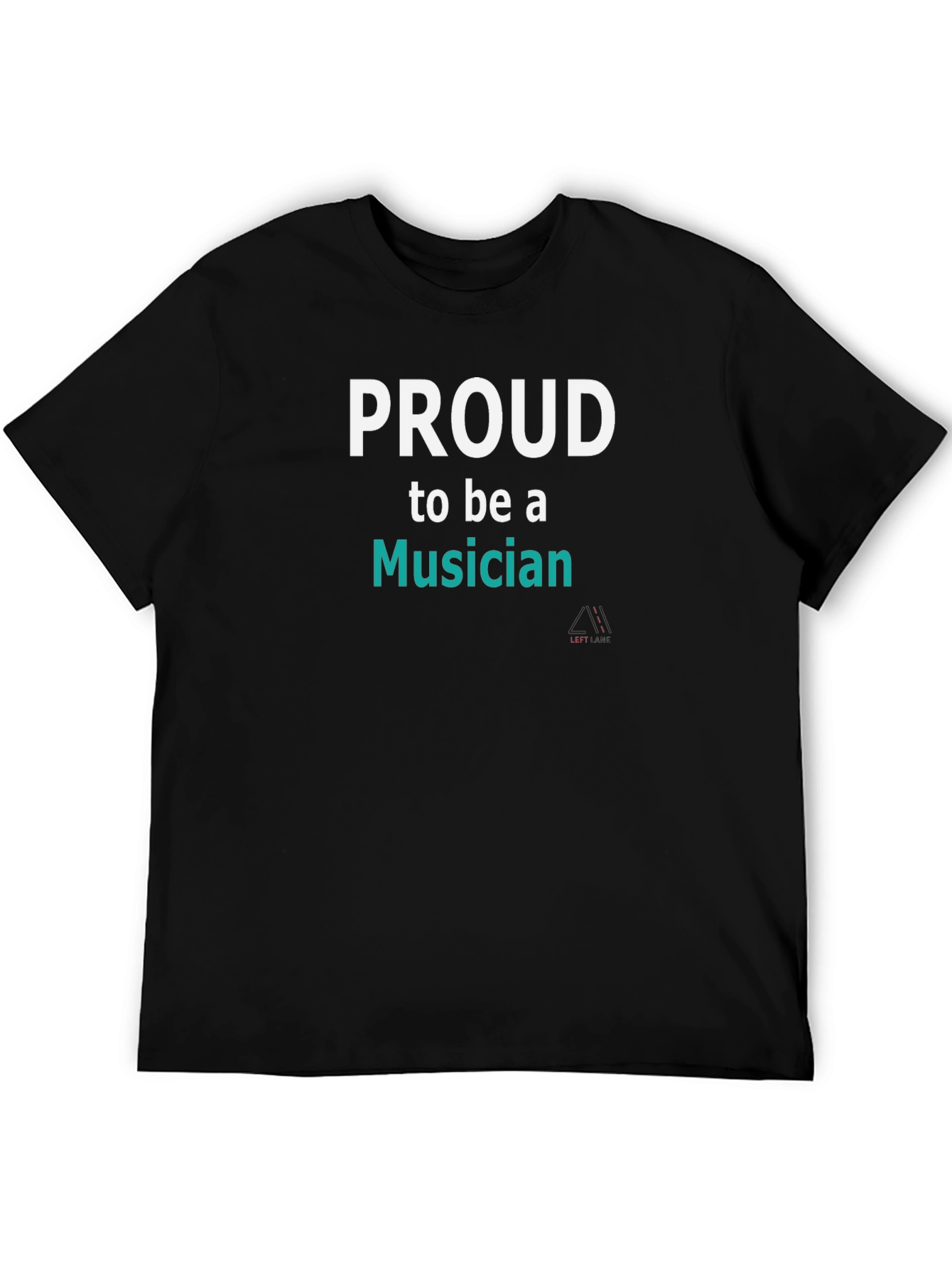 Proud Musician Graphic Tee - Black Cotton Blend