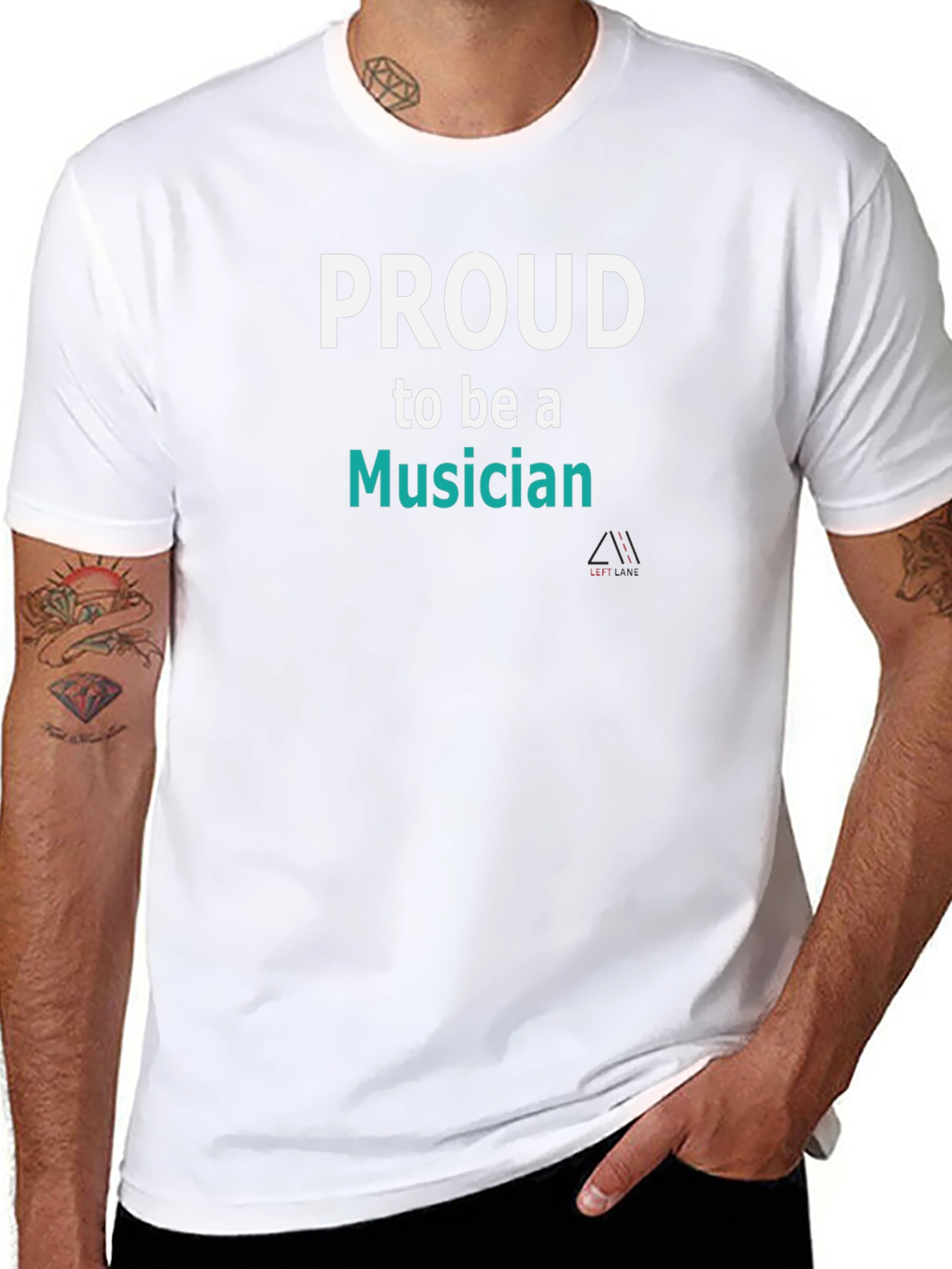 Proud Musician Graphic Tee - Black Cotton Blend