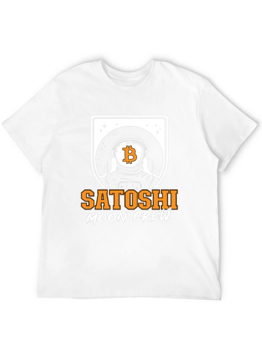 Satoshi Moon Crew Bitcoin Crypto Black T-Shirt