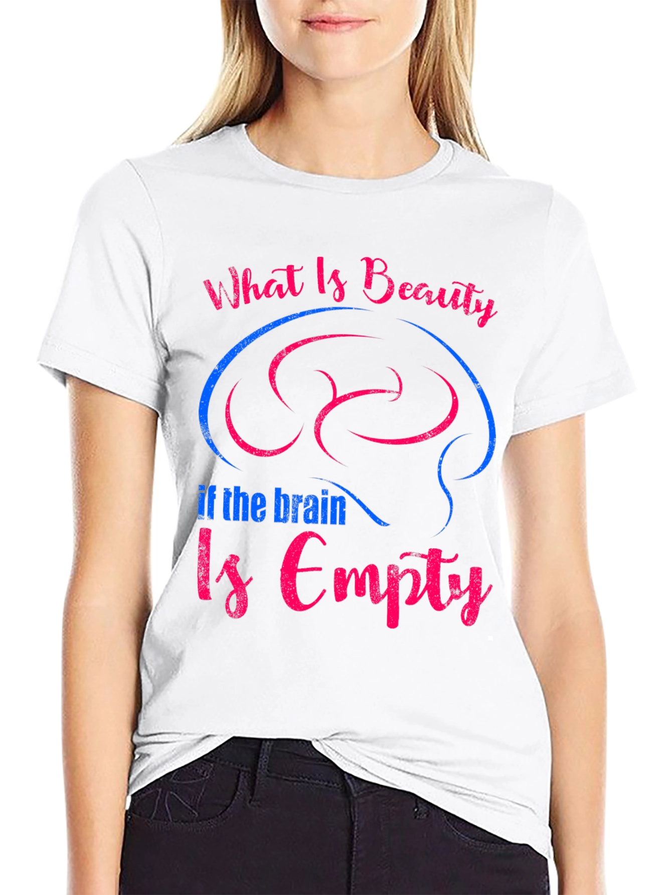 Beauty & Brains Tee - Unisex Cotton Graphic T-Shirt