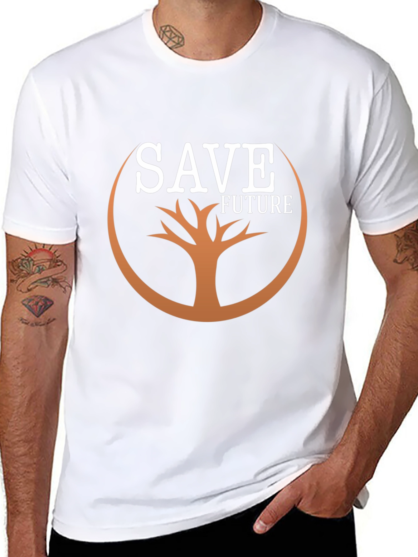 Save Future Tree Graphic Black Tee