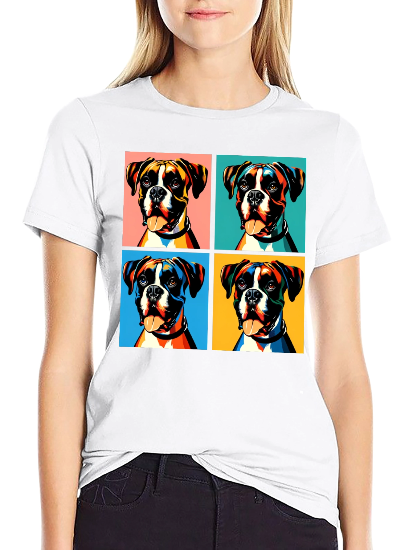 Boxer Dog Pop Art Graphic Tee