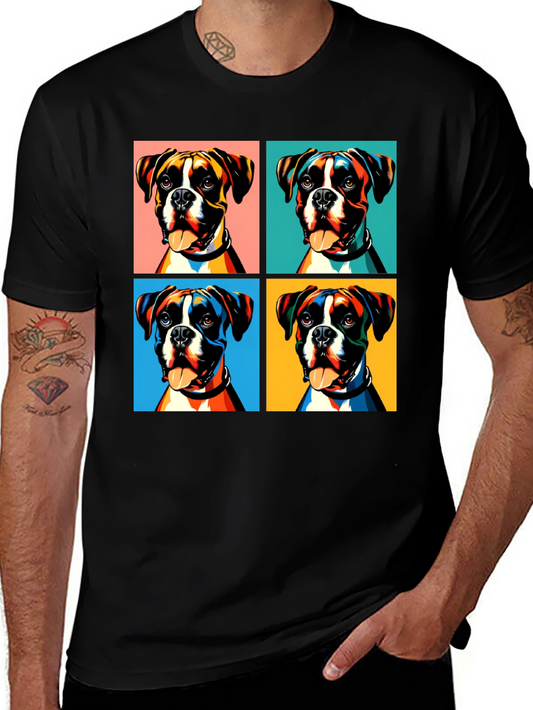 Boxer Dog Pop Art Graphic Tee