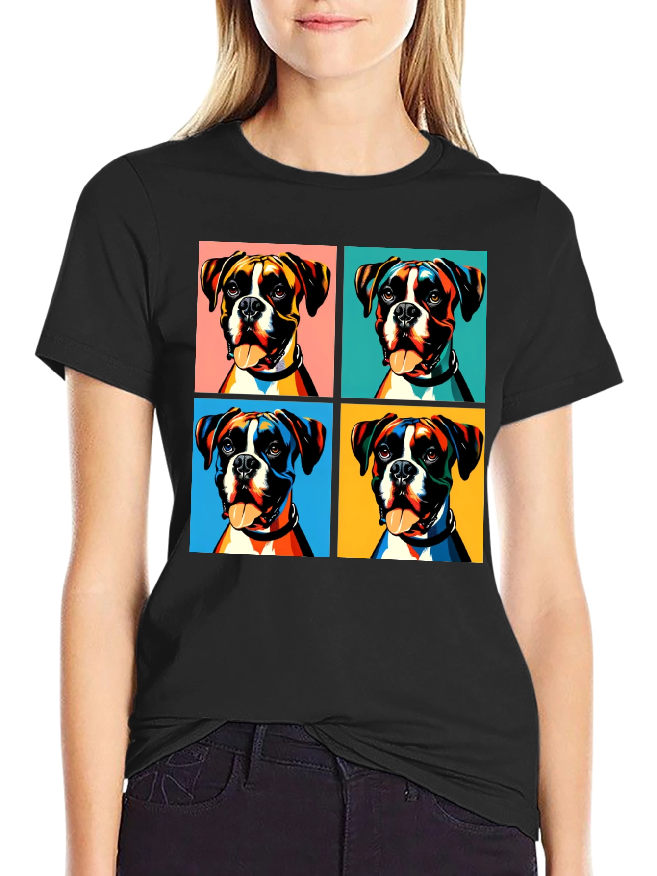Boxer Dog Pop Art Graphic Tee