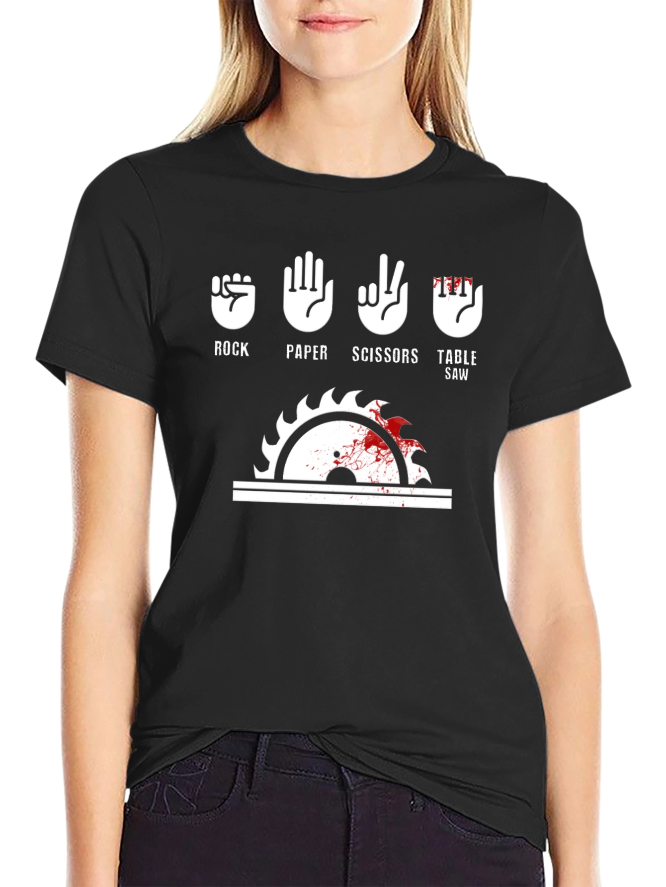 Rock Paper Scissors Table Saw T-Shirt