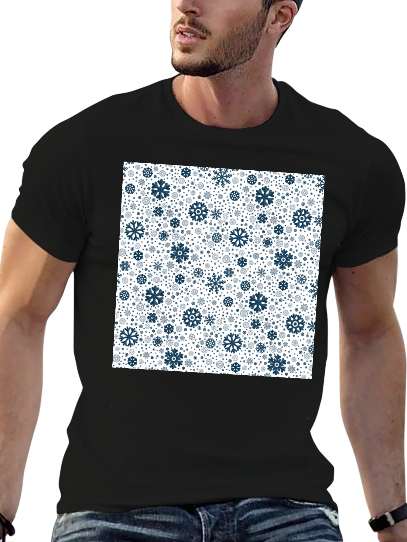 Winter Snowflake Pattern T-Shirt