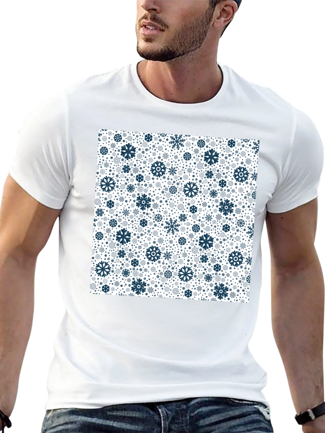 Winter Snowflake Pattern T-Shirt