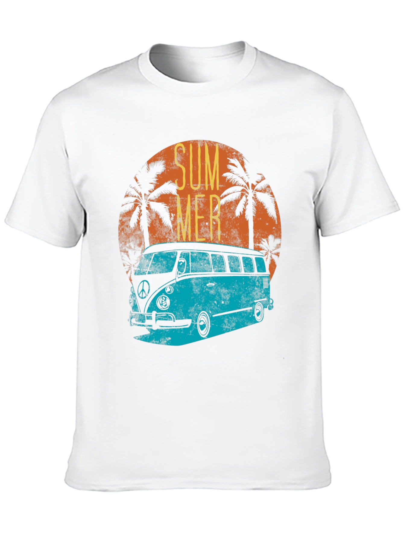 Retro Summer Van T-Shirt - Black