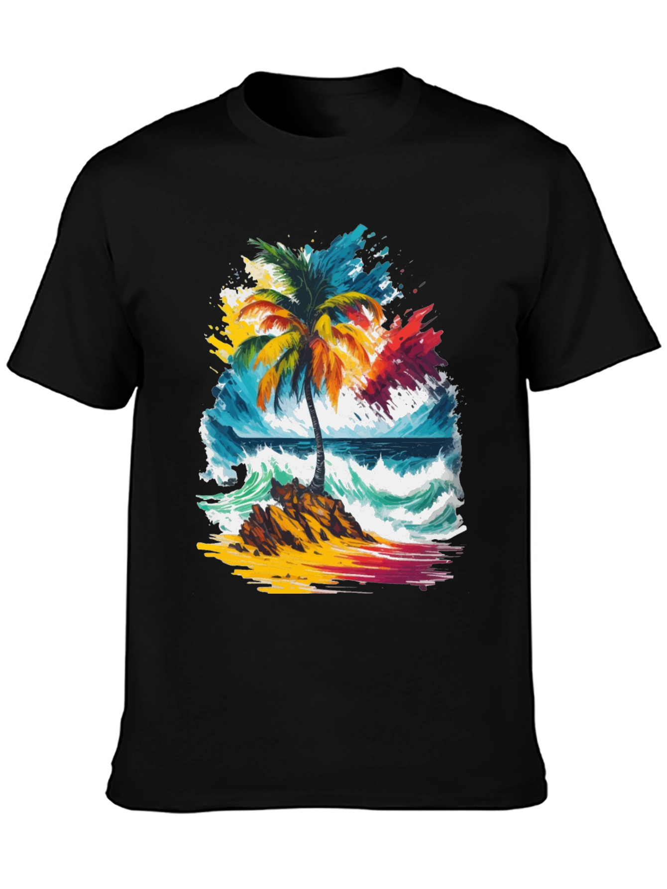 Vibrant Palm Tree Graphic Tee