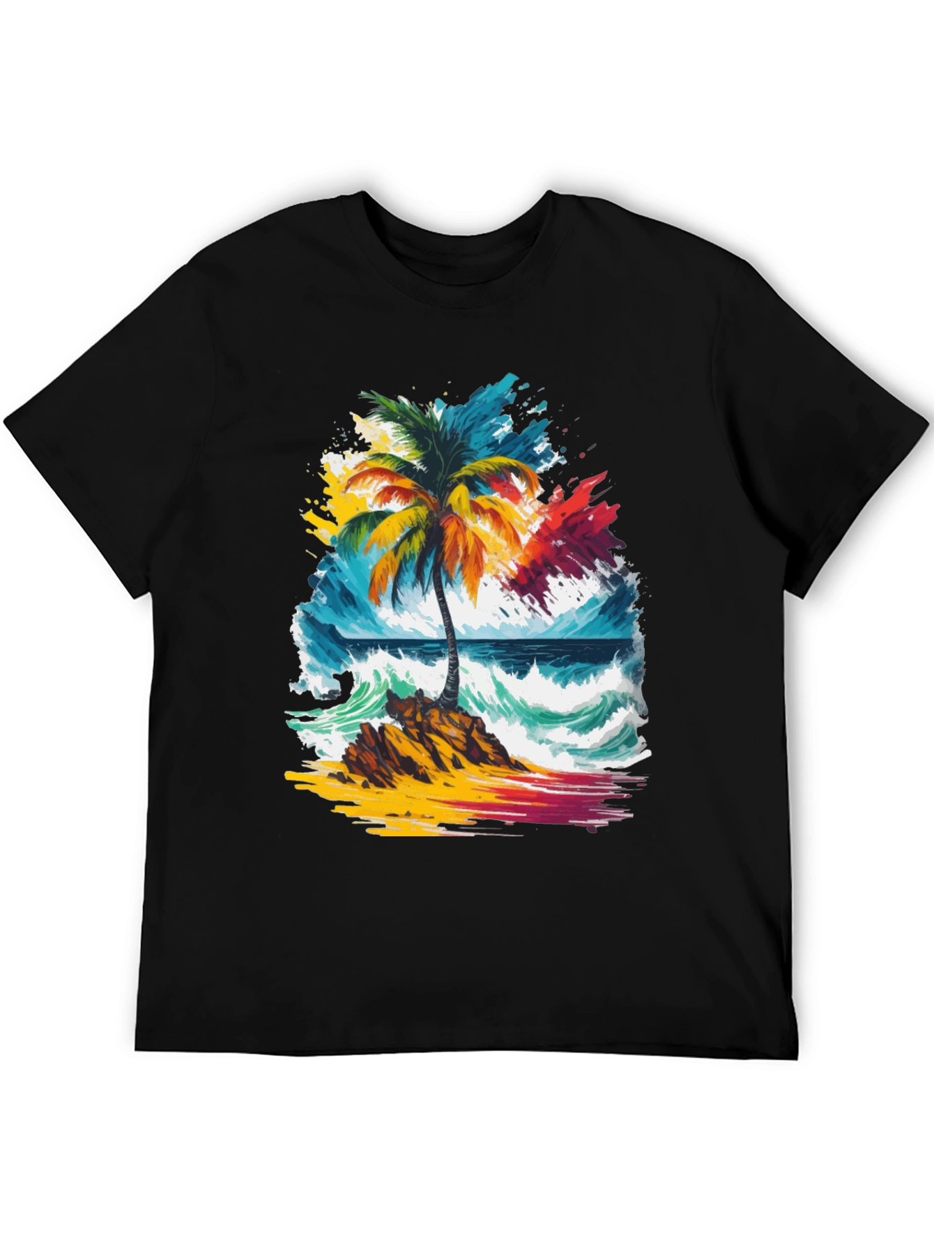 Vibrant Palm Tree Graphic Tee