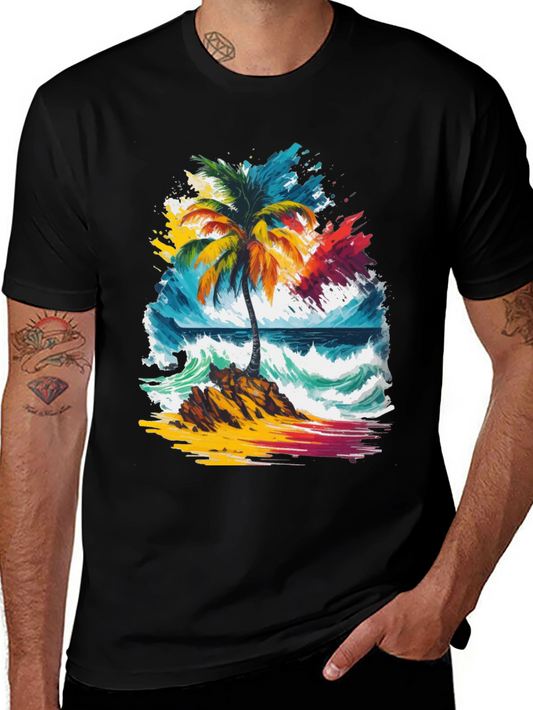Vibrant Palm Tree Graphic Tee