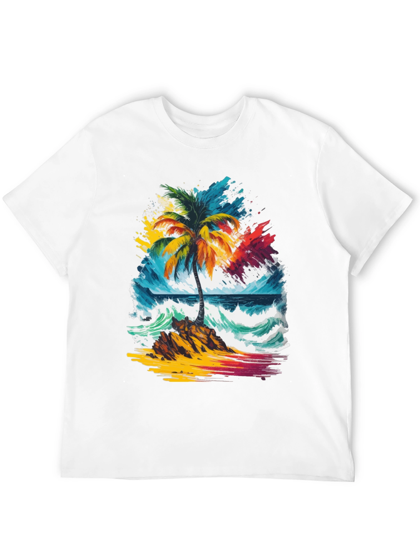 Vibrant Palm Tree Graphic Tee