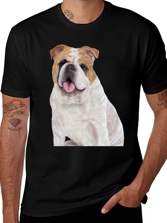 Bulldog Graphic T-Shirt - Mens Black Tee