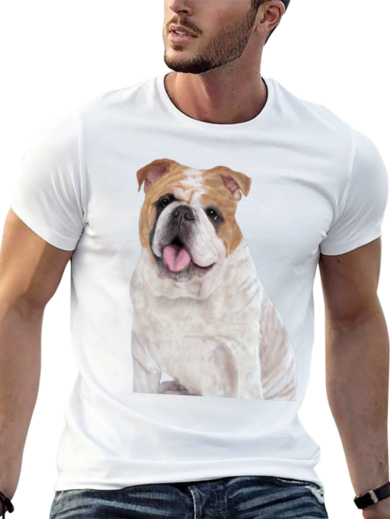 Bulldog Graphic T-Shirt - Mens Black Tee
