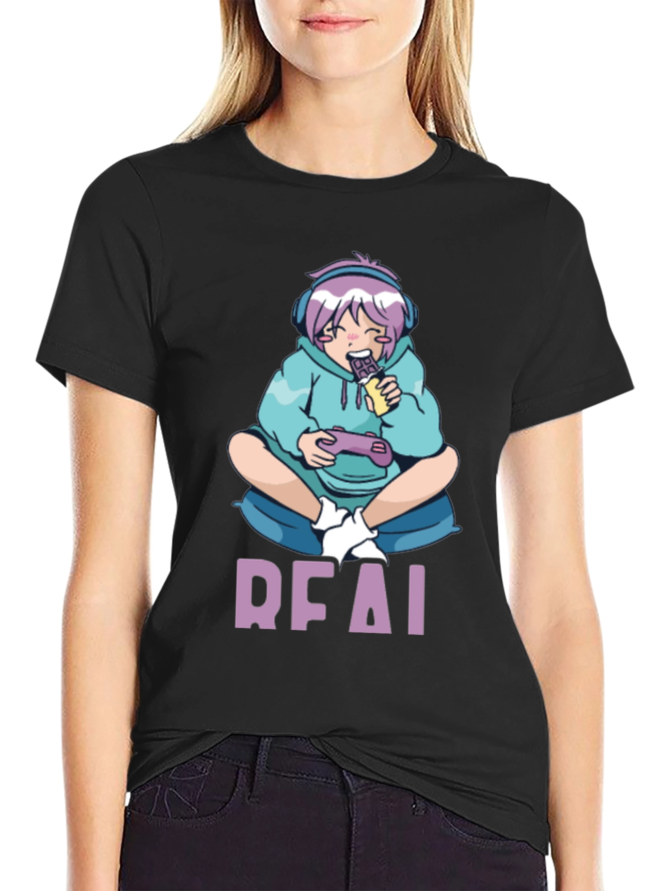 Anime Gamer Black T-Shirt