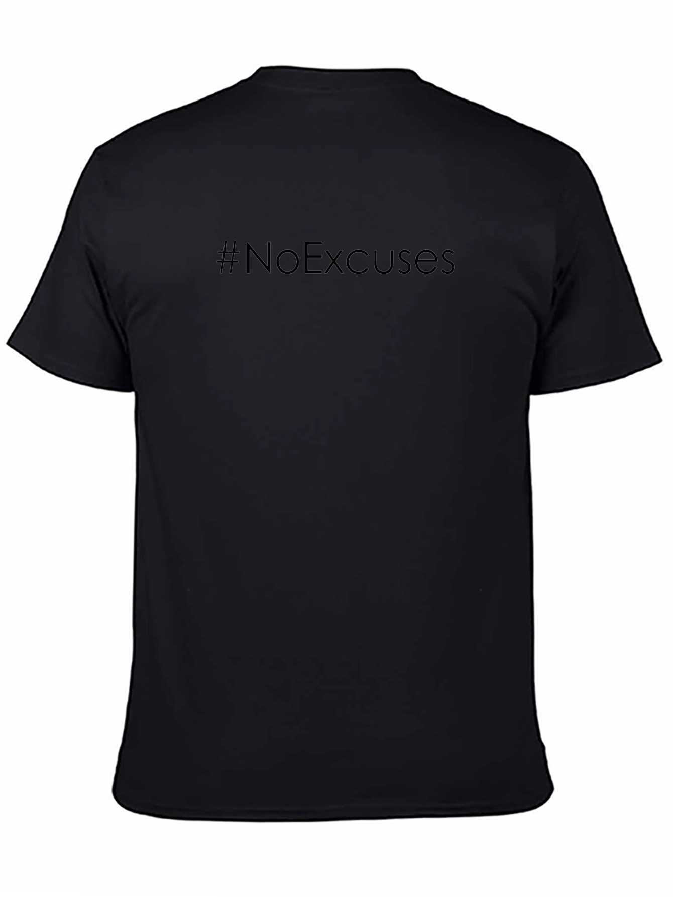 #NoExcuses Mens Black Short Sleeve T-Shirt