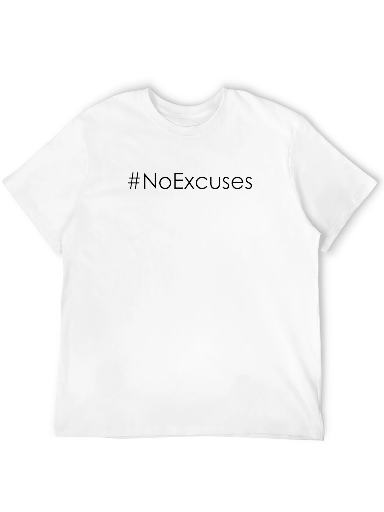 #NoExcuses Mens Black Short Sleeve T-Shirt