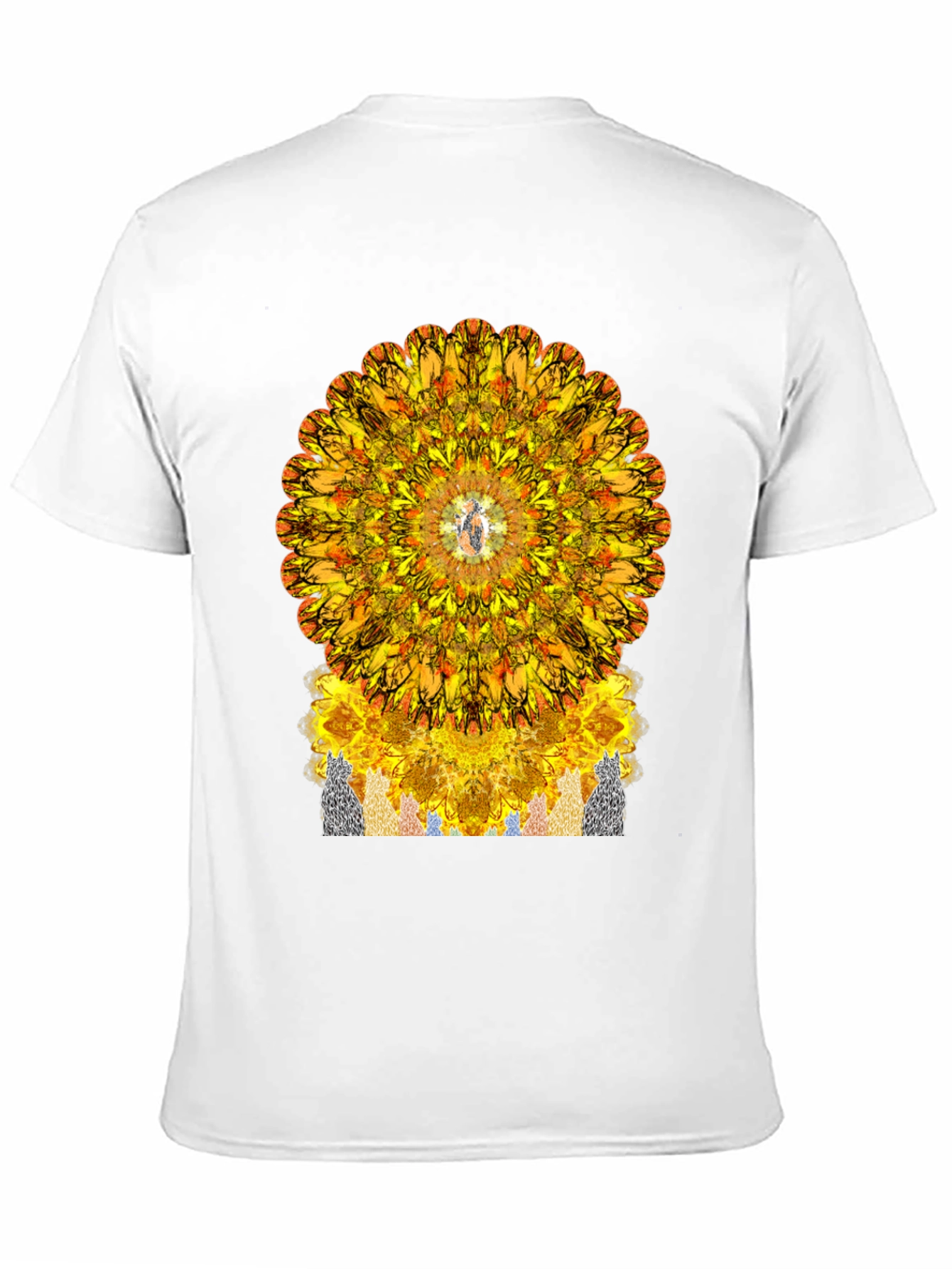 Vibrant Mandala Graphic Tee - Stylish Black T-Shirt