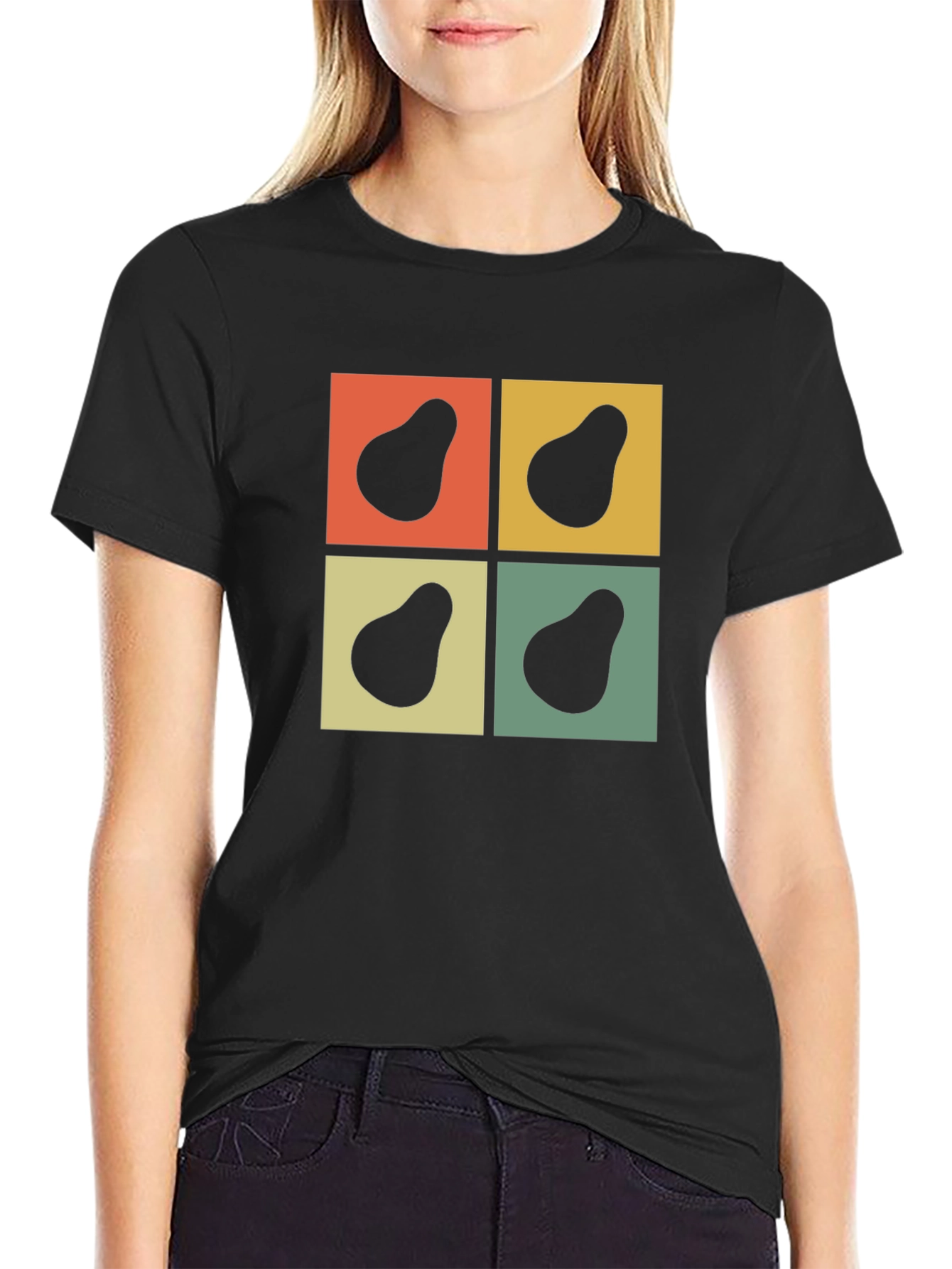 Retro Avocado Square Graphic Tee