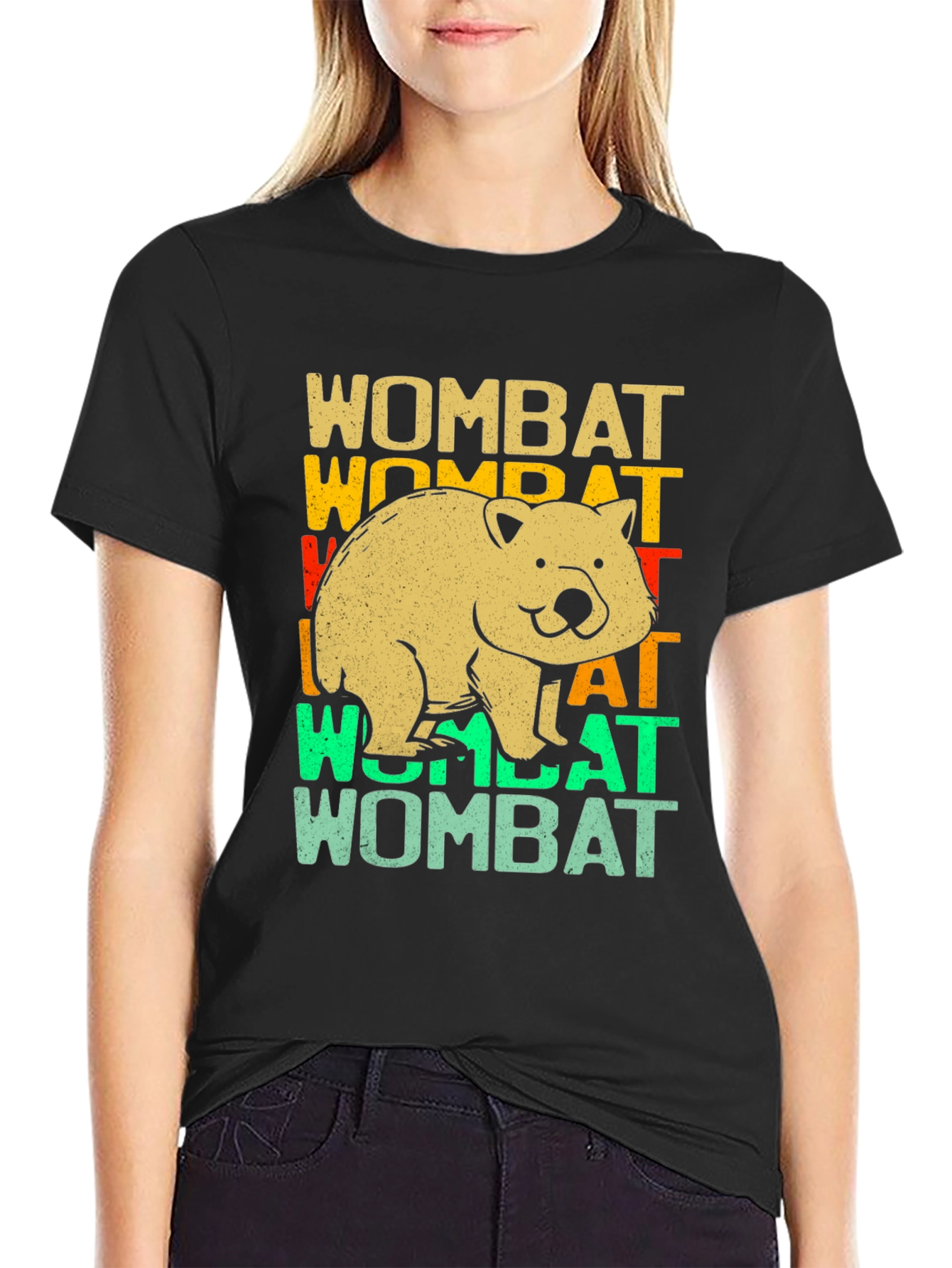 Retro Wombat Graphic T-Shirt - Unisex Cotton Tee