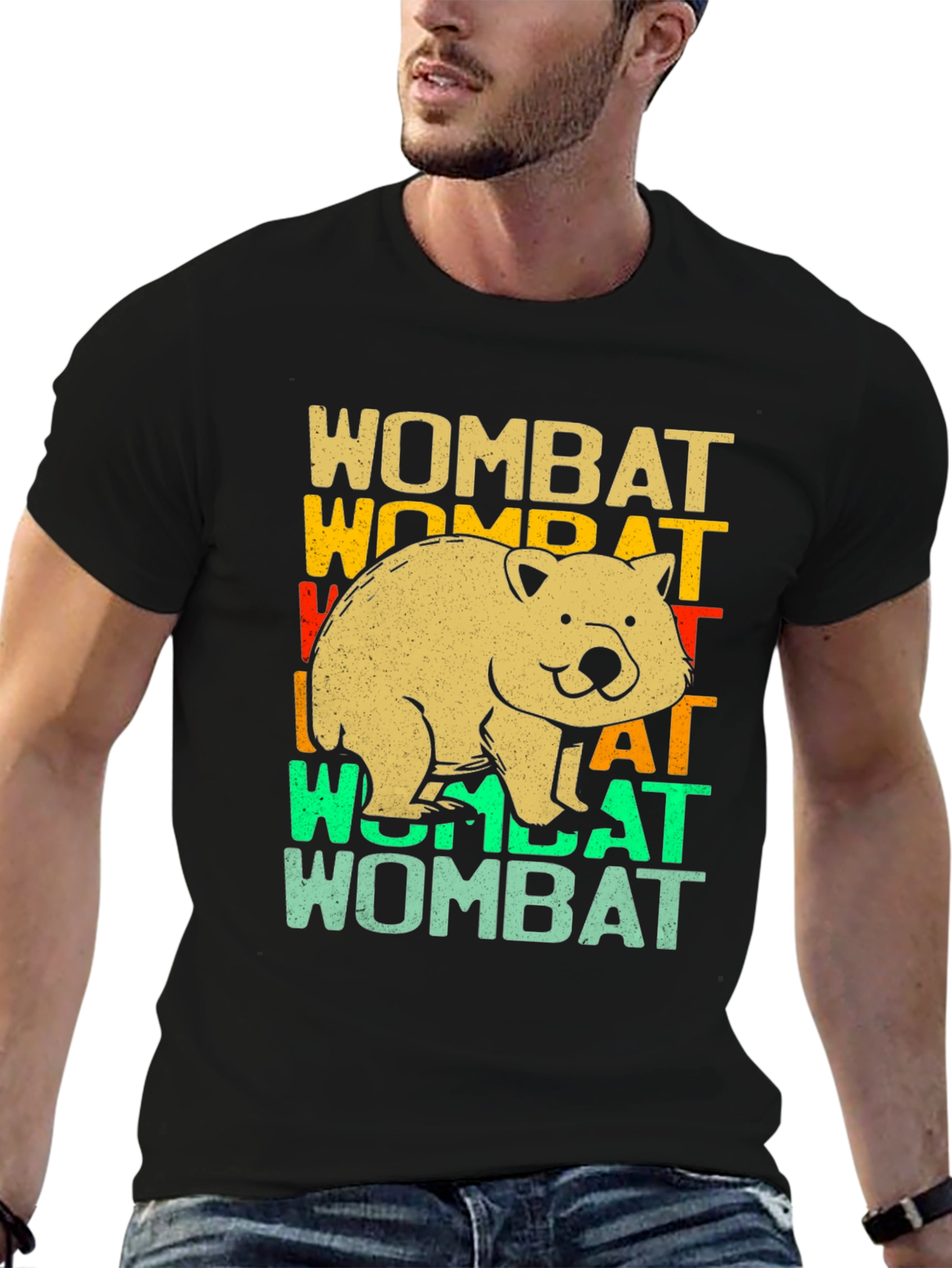 Retro Wombat Graphic T-Shirt - Unisex Cotton Tee