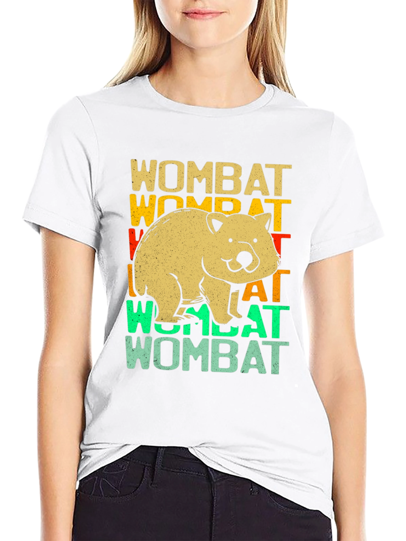 Retro Wombat Graphic T-Shirt - Unisex Cotton Tee