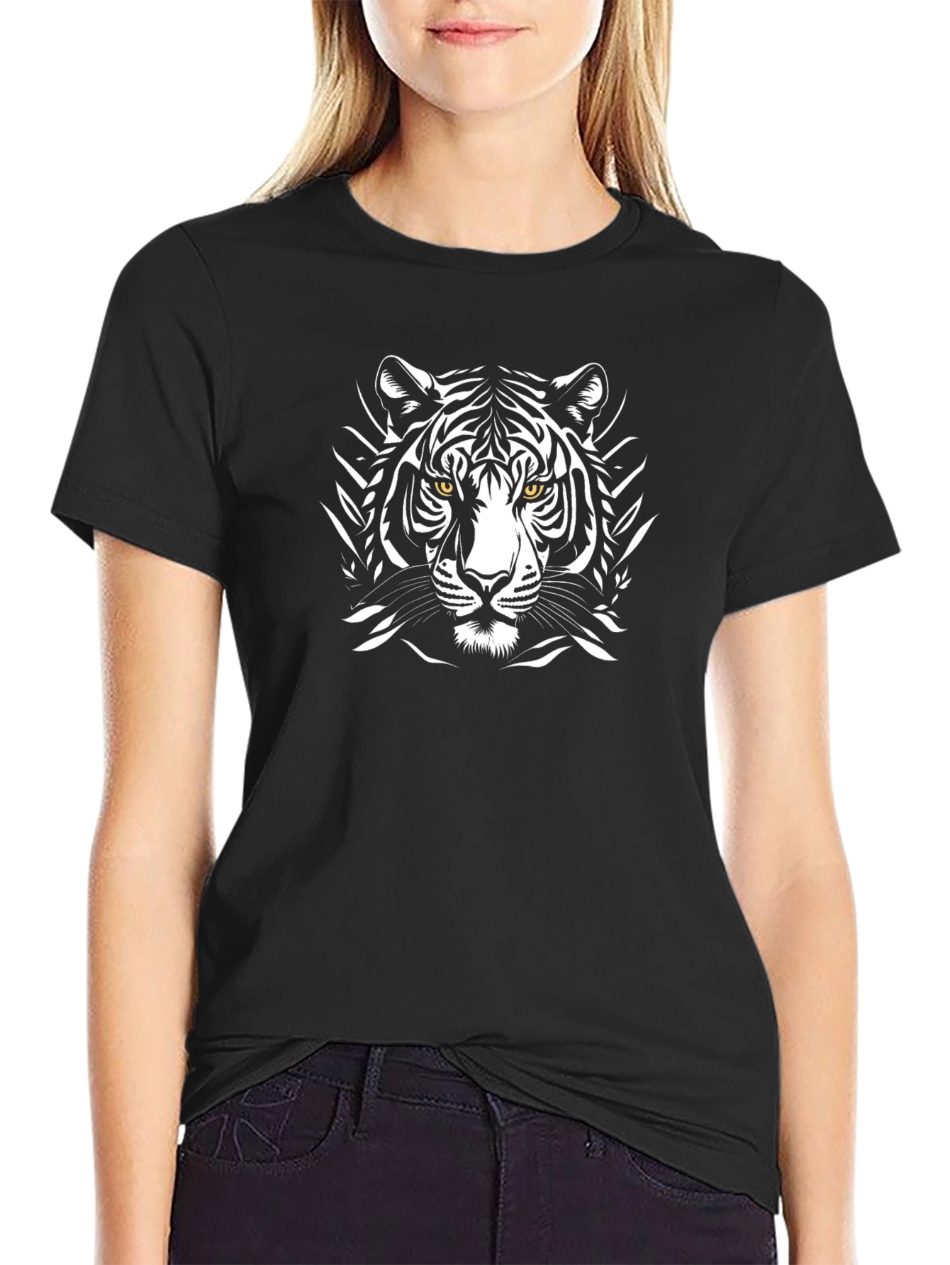 Black Tiger Graphic Tee - Stylish Mens T-Shirt