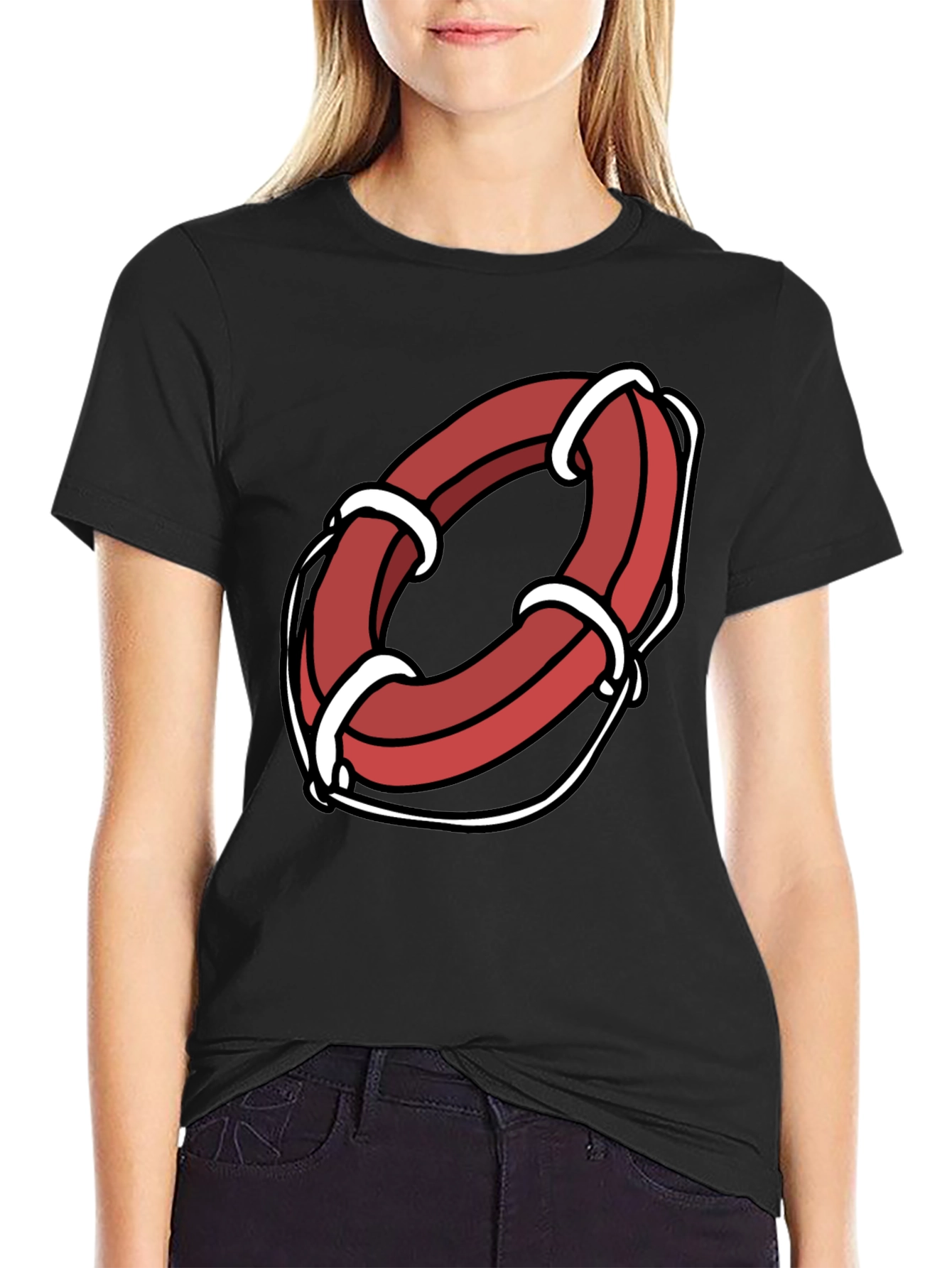 Cartoon Life Preserver Graphic Tee