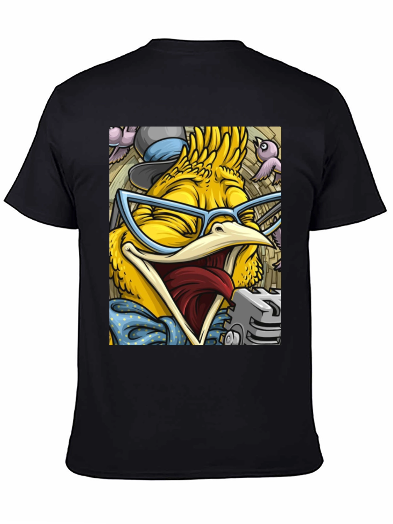Cartoon Bird Graphic T-Shirt