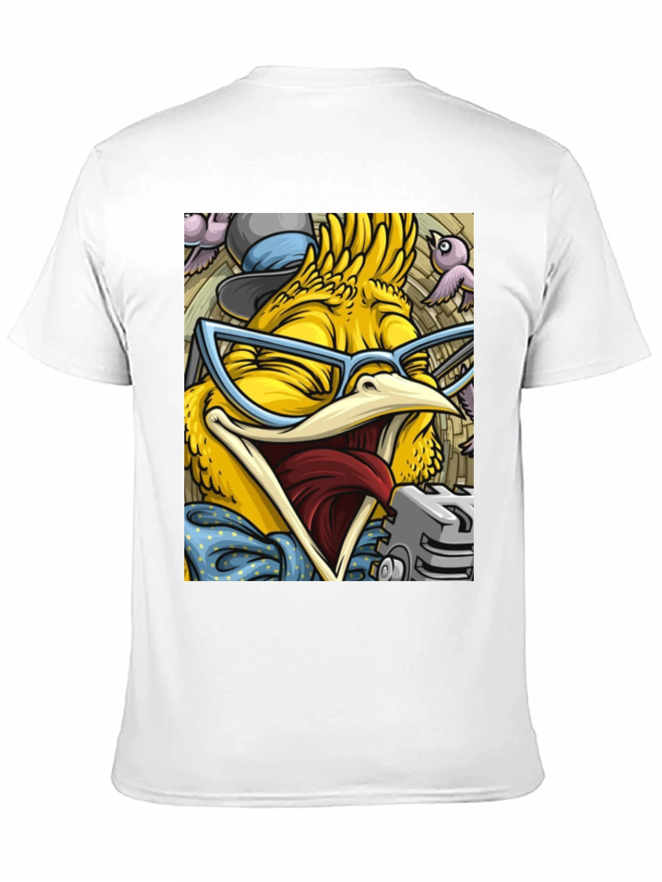 Cartoon Bird Graphic T-Shirt