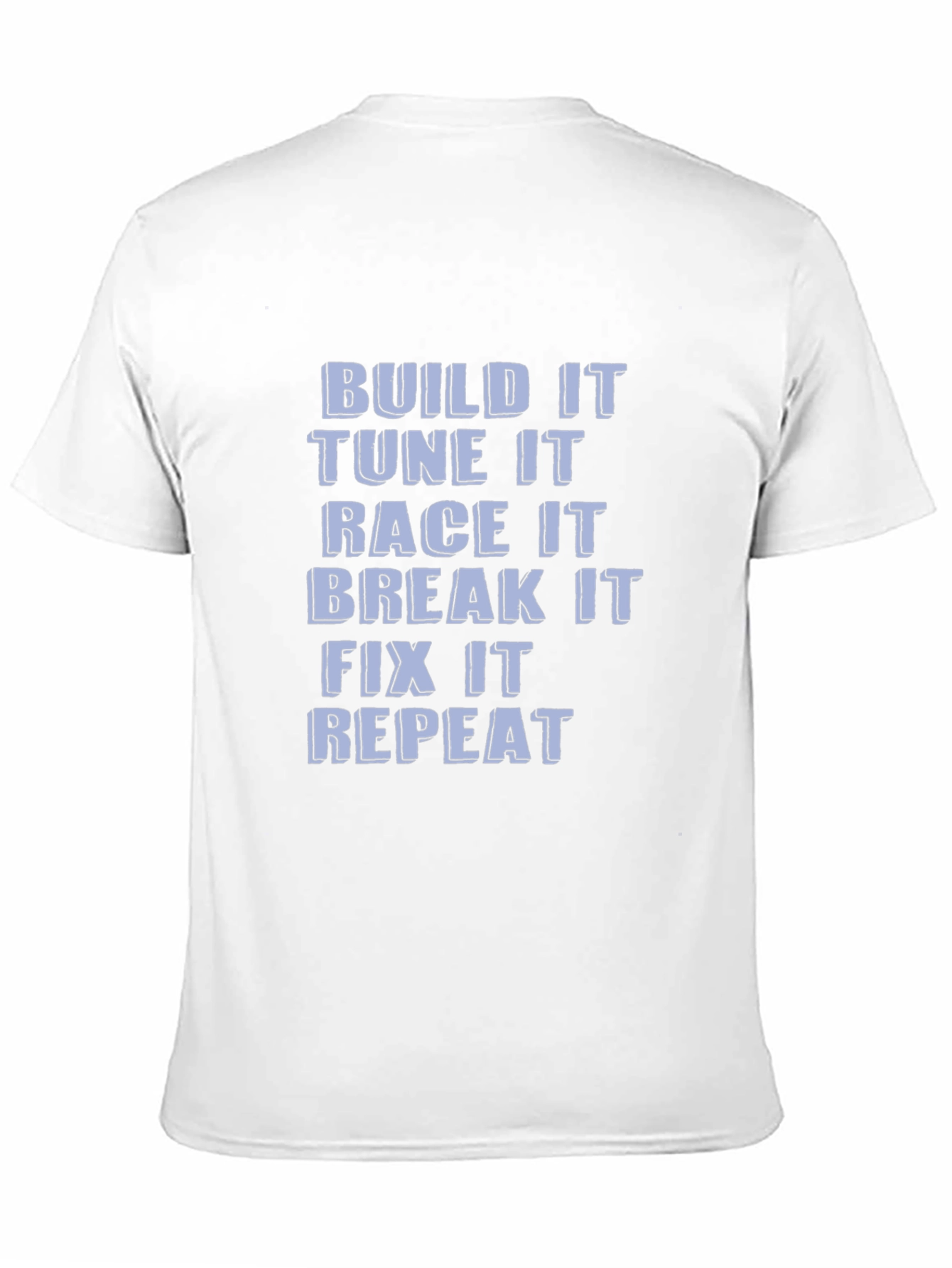 Build Tune Race Repeat Black Graphic Tee