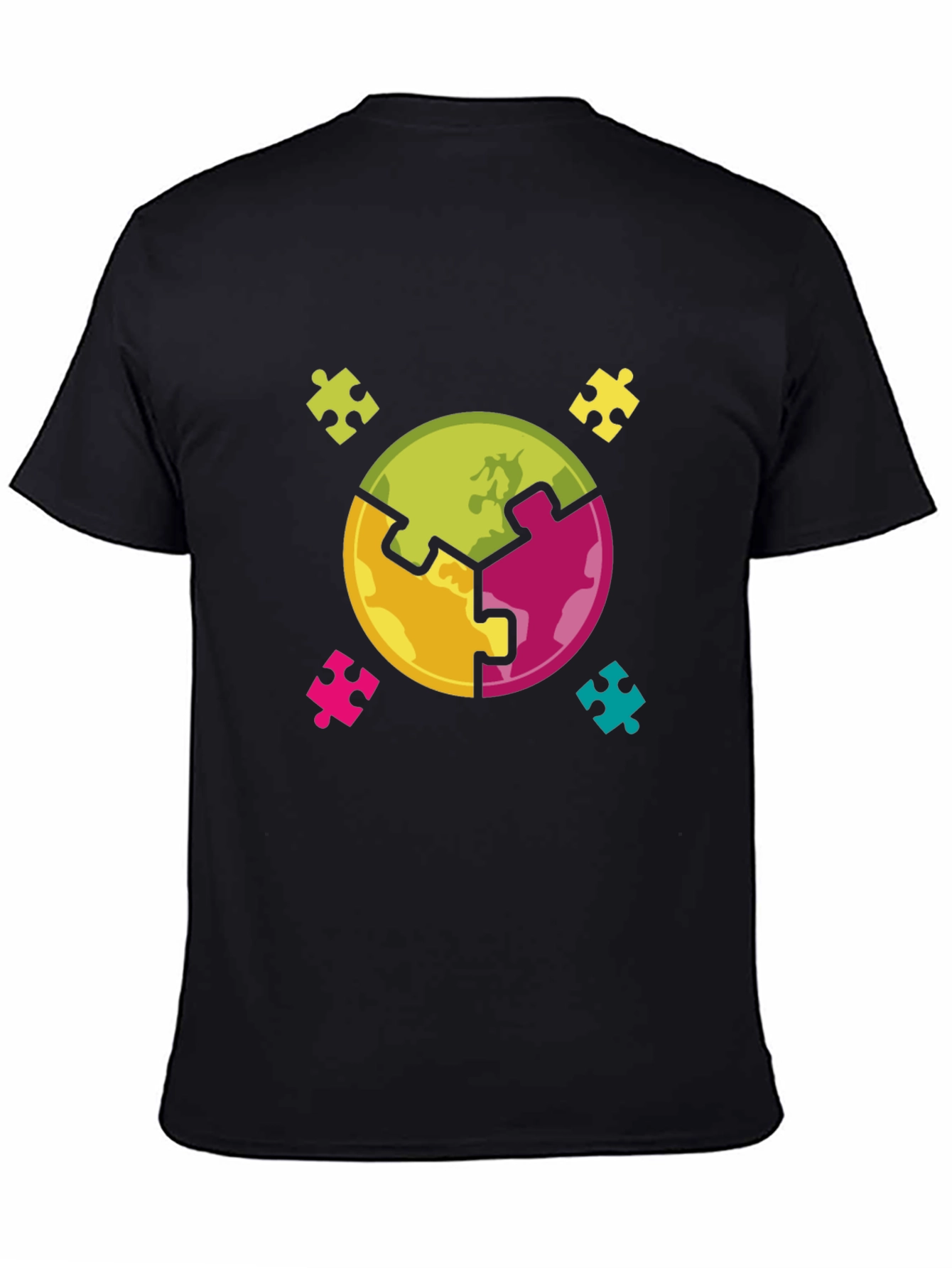 Puzzle Piece World Graphic Tee - Autism Awareness