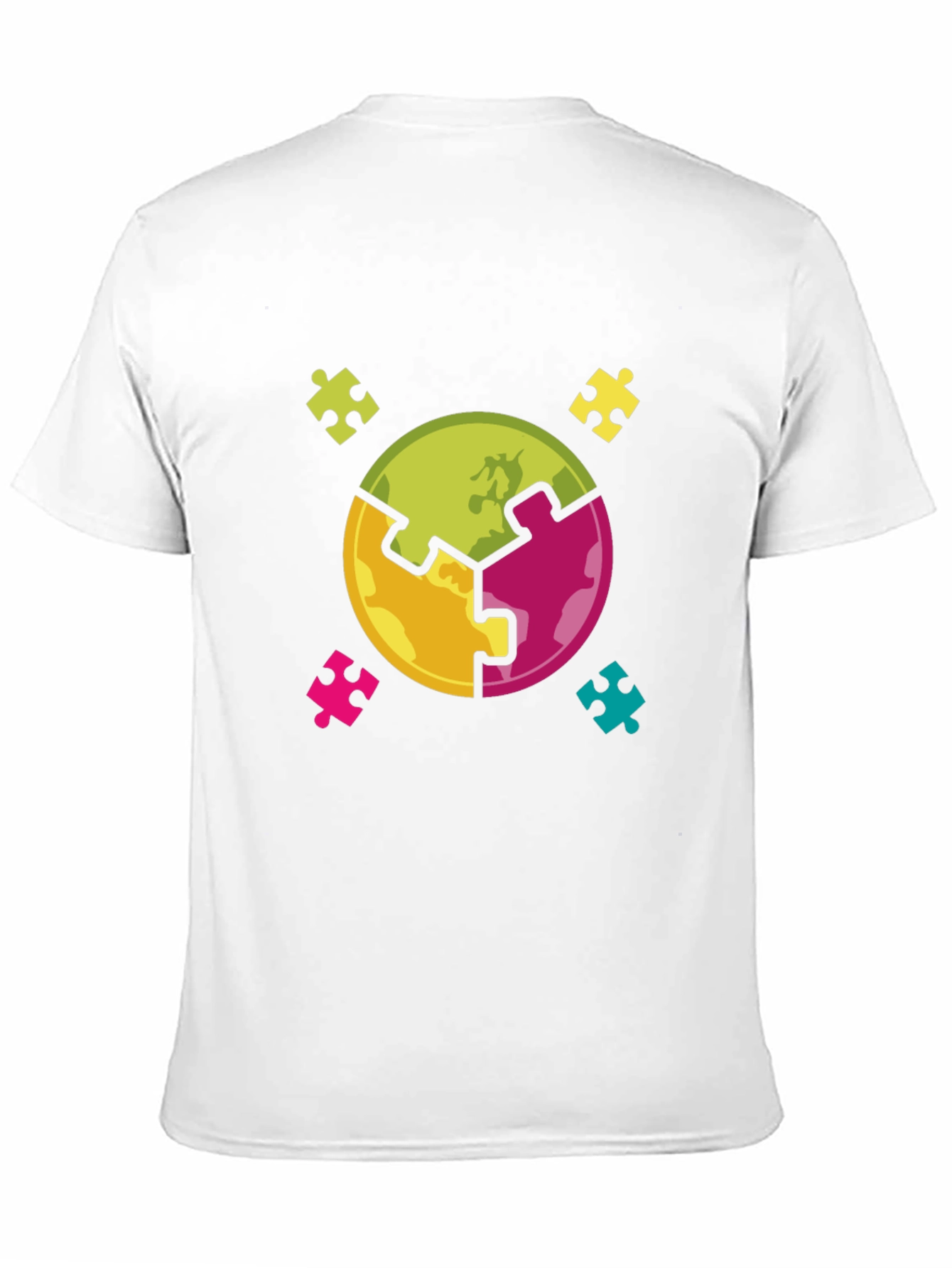 Puzzle Piece World Graphic Tee - Autism Awareness