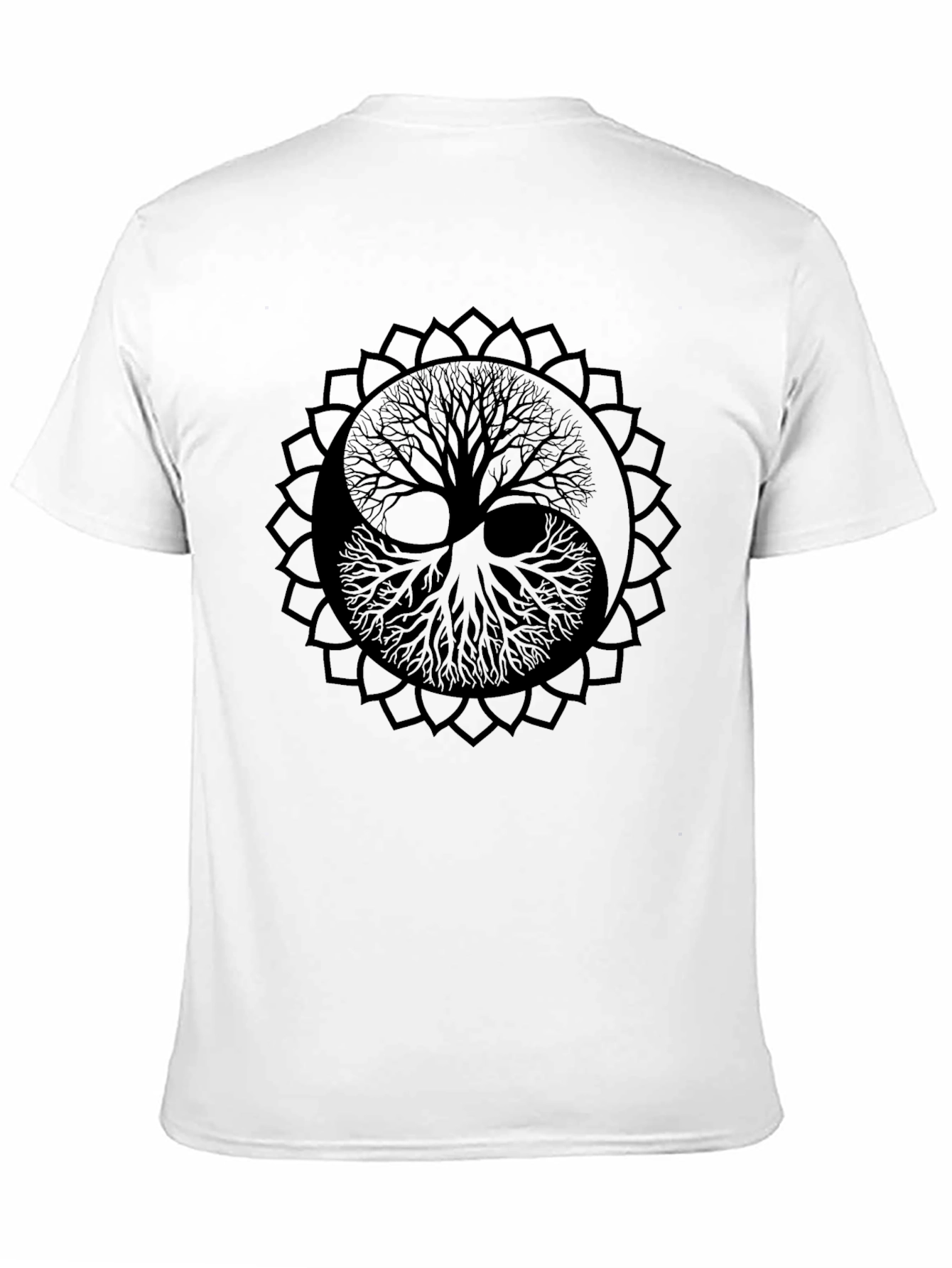 Yin Yang Tree of Life Graphic Tee - Black