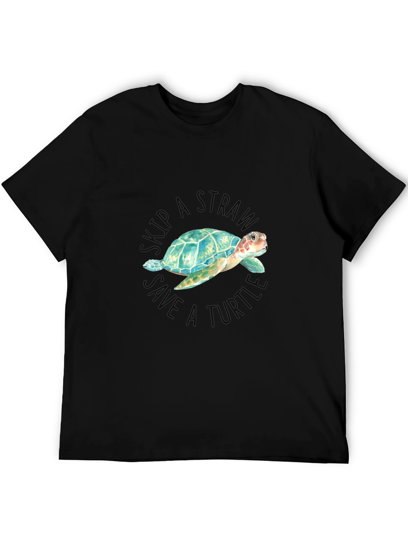 Skip a Straw Save a Turtle T-Shirt