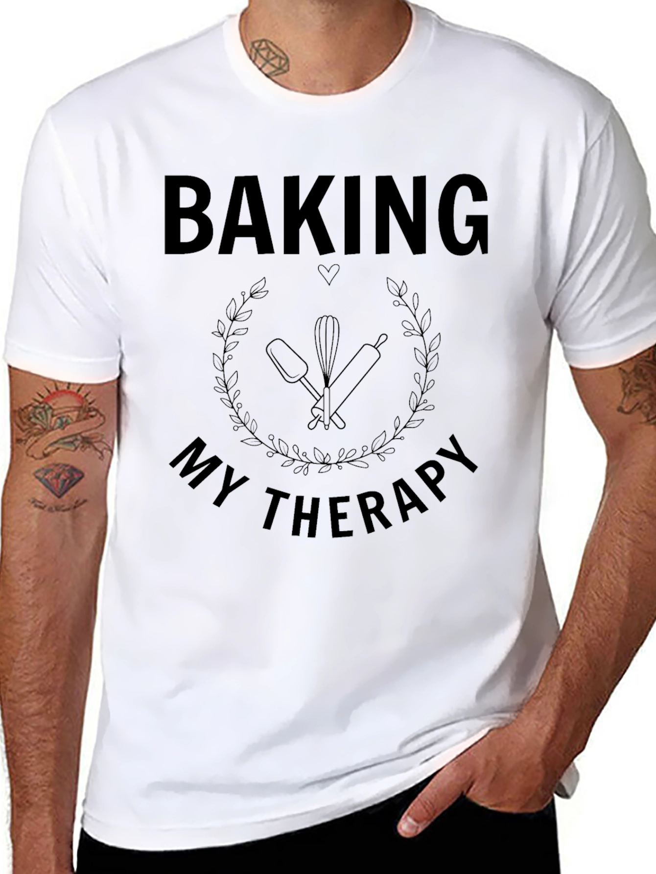 Baking Therapy T-Shirt - Relaxing Hobby Tee