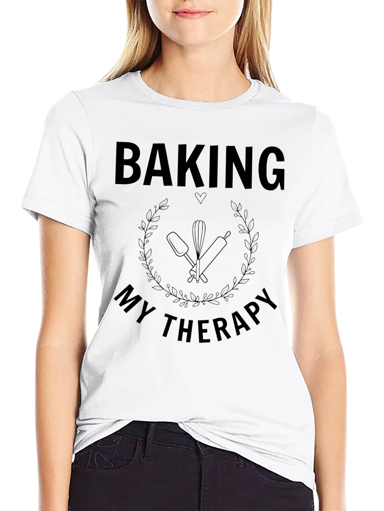 Baking Therapy T-Shirt - Relaxing Hobby Tee