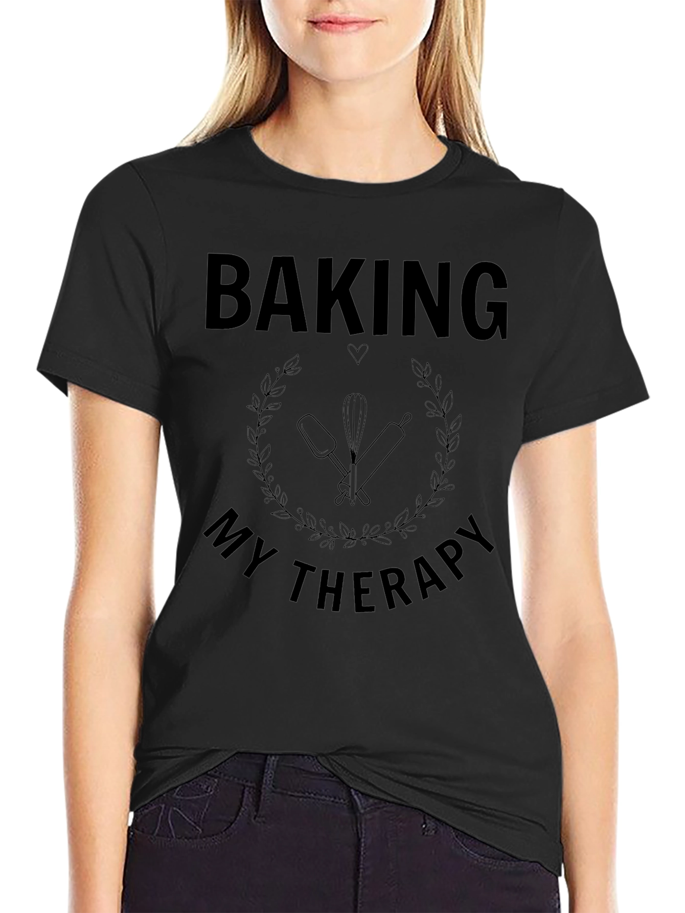 Baking Therapy T-Shirt - Relaxing Hobby Tee