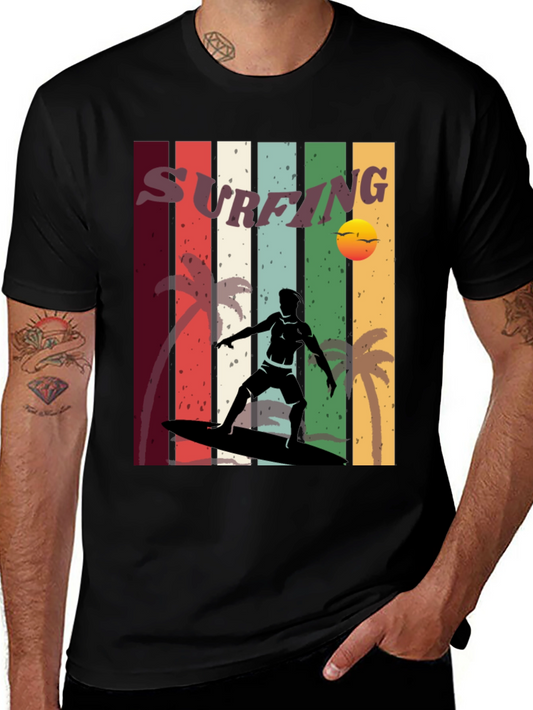 Surfing Retro Tee - Vintage Style Surfer T-Shirt